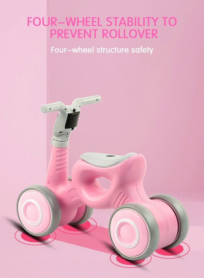 GROIC Baby Balance Bike Riding Toys Kids Quad Bike Pedalless Walker with Music and Lights Outdoor Sports Toys with Soft Seat Silence Wheels  - Image 5