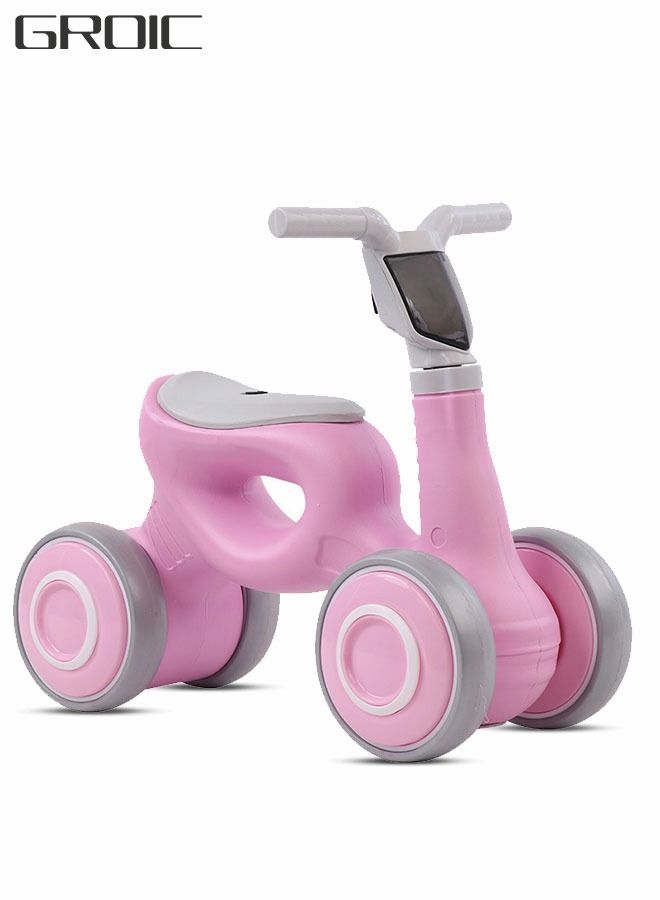 GROIC Baby Balance Bike Riding Toys Kids Quad Bike Pedalless Walker with Music and Lights Outdoor Sports Toys with Soft Seat Silence Wheels  - Image 1