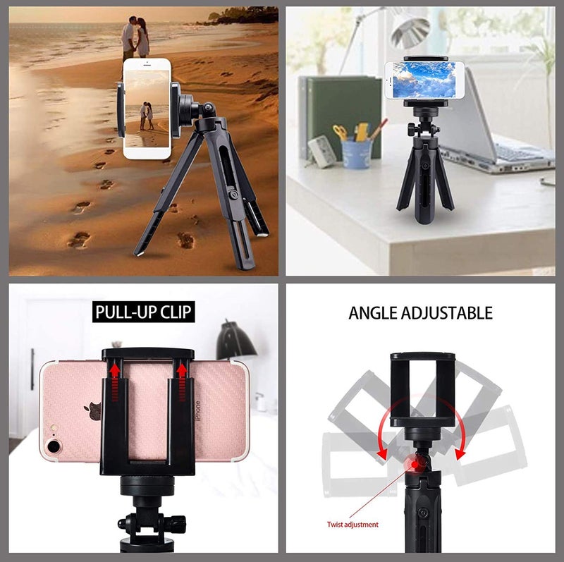 HIFFIN 360 Degree Rotation Mini Tripod Support Stand for DSLR and Smartphones - Foldable Shockproof Lightweight Bracket for Mobile Phones/DSLRs. (Tripod Support 7 + 3 inches with Holder) - Image 5