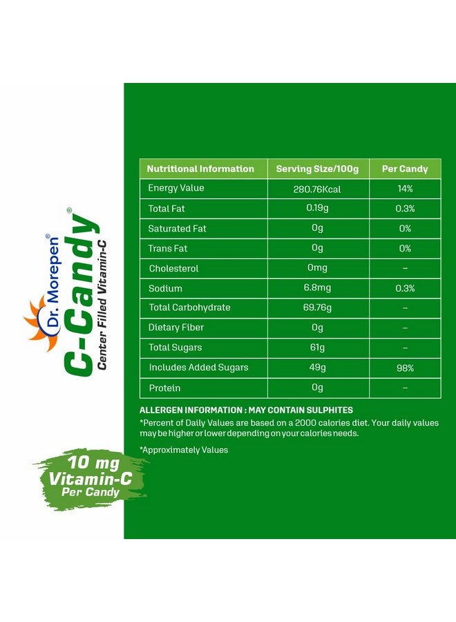 Dr. Morepen Vitamin C-Candy 10mg Vit.c per candy tastey and healthier Chatpata Flavored 250 Count - Image 3