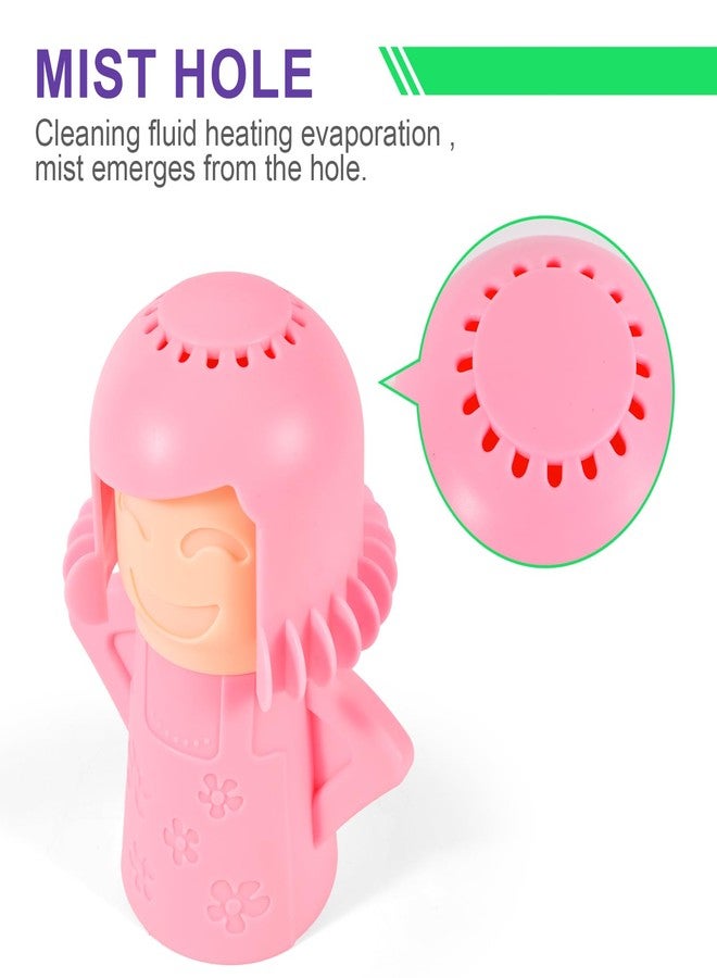 Asltw Happy or Angry Mom Microwave Cleaner, Microwave Oven Steam Cleaner, Just Add Vinegar and Water, Easily Cleans the Crud in Minutes (Pink) - Image 4