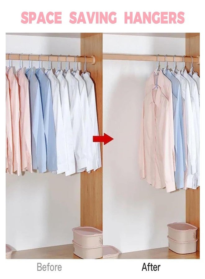 DIVHUK Space Saving Hanger Connectors (20 Pack, White) | Stackable Closet Organizer Hooks, Heavy Duty Hanger Clips for Wardrobe, Suits All Hangers, Maximizes Closet Storage - Image 4