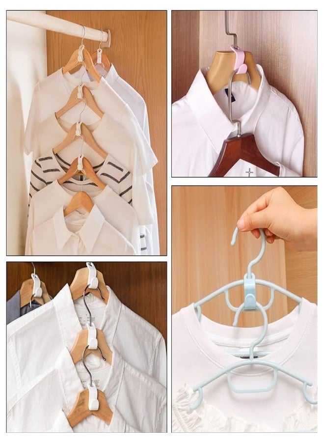 DIVHUK Space Saving Hanger Connectors (20 Pack, White) | Stackable Closet Organizer Hooks, Heavy Duty Hanger Clips for Wardrobe, Suits All Hangers, Maximizes Closet Storage - Image 5