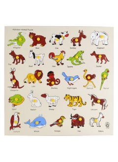 Skillofun Skillofun Wooden Animal Alphabet Tray, Learn Through Play, Self-Corrective Puzzle for Kids, Enhance Cognitive Skills, Hand-Eye Coordination, Dexterity, Eco-Friendly, Non-Toxic.  - Image 1