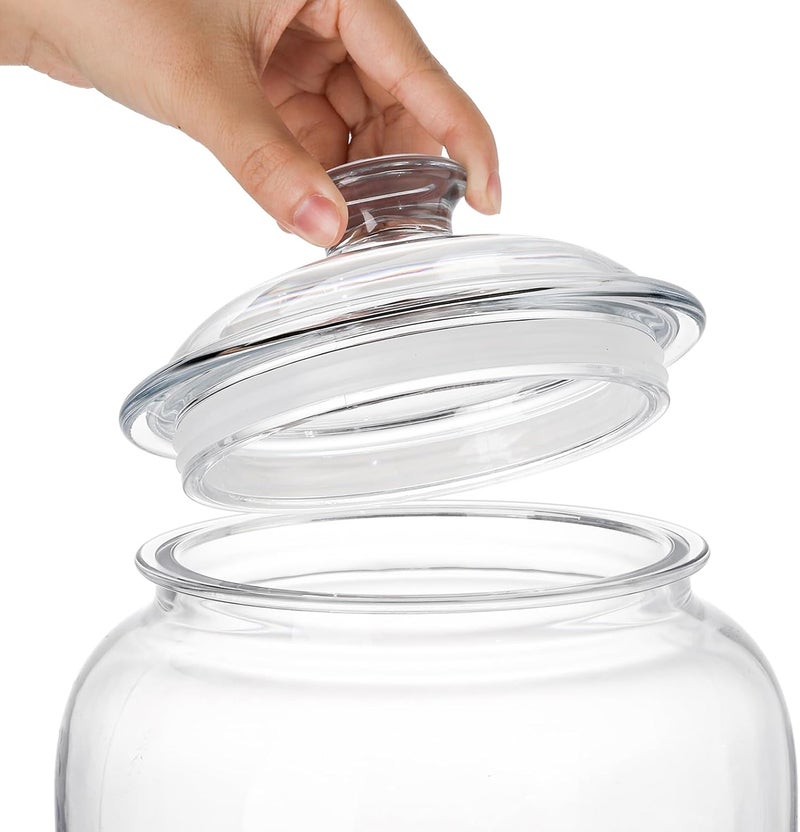 Goaste 135oz Acrylic Cookie Jar with Lid, Airtight Candy Jar Unbreakable, Clear Plastic Apothecary Jar with Silicone Sealing Ring for Dog Treats, Snack, Nuts, Chocolate, Sugar, Herbs, Spices, Cereals - Image 3