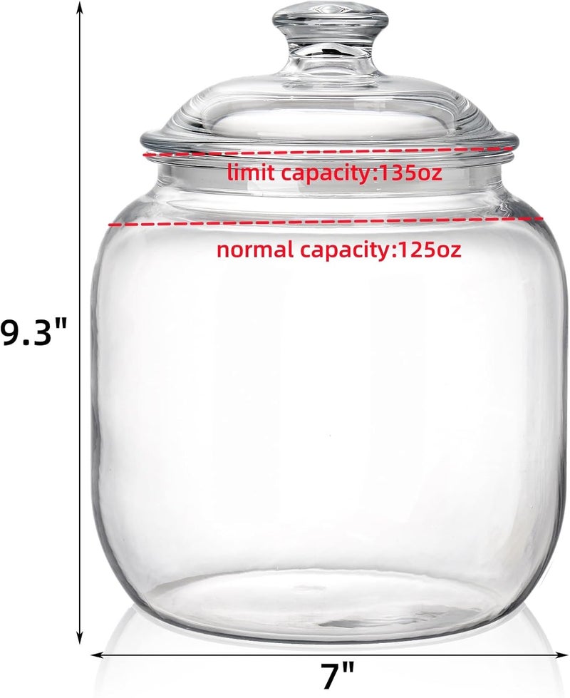 Goaste 135oz Acrylic Cookie Jar with Lid, Airtight Candy Jar Unbreakable, Clear Plastic Apothecary Jar with Silicone Sealing Ring for Dog Treats, Snack, Nuts, Chocolate, Sugar, Herbs, Spices, Cereals - Image 2