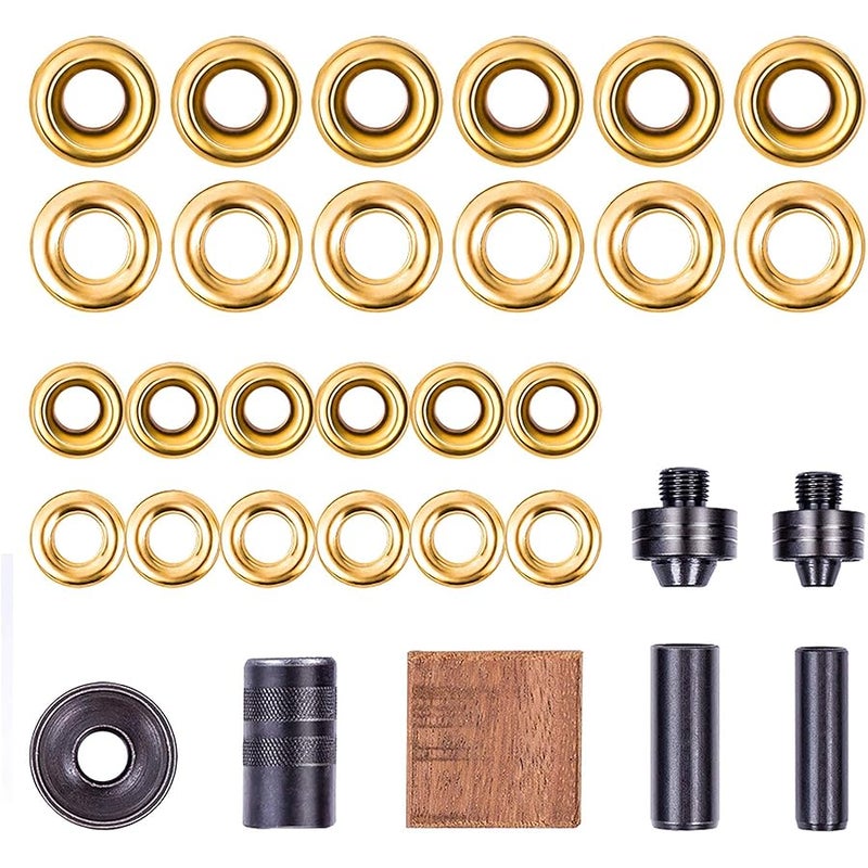 NEU MASTER Grommet Kit,  3/8 and 1/2 Solid Brass Grommets with Eyelets Setting Tool and Storage Box, NH1003K - Image 5
