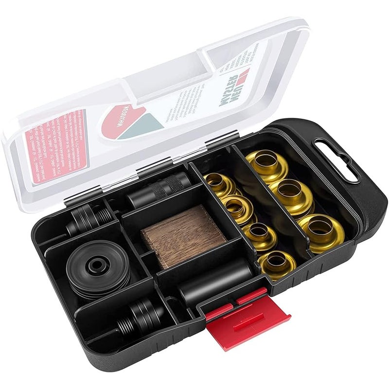 NEU MASTER Grommet Kit,  3/8 and 1/2 Solid Brass Grommets with Eyelets Setting Tool and Storage Box, NH1003K - Image 1