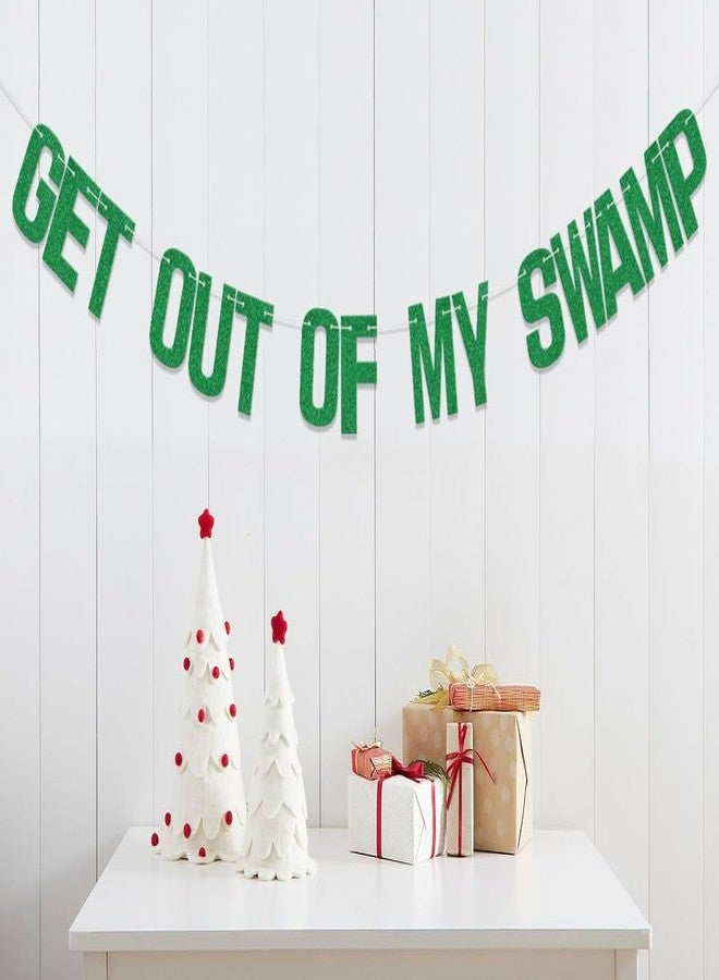 WFKLDF Get Out of My Swamp Banner - Swamp Decor - Housewarming Party Decorations Green - Image 3