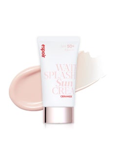 Espoir Espoir Water Splash Sun Cream Ceramide 2 oz  Moisturizing Barrier with CeramideNP Peptide  Tinted Sun Block  Excellent Coverage  Substitute Sunscreen for BB Cream  Korean Base Makeup 