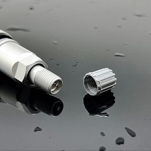 TPMSCENTER 8 Pack Gray Plastic Tire Valve Stem Caps for Tesla OEM Valves with Rubber Seal, Short Replacement Valve Caps, Universal Air Valve Stem Covers for Car Motorcycle Bike - Image 3