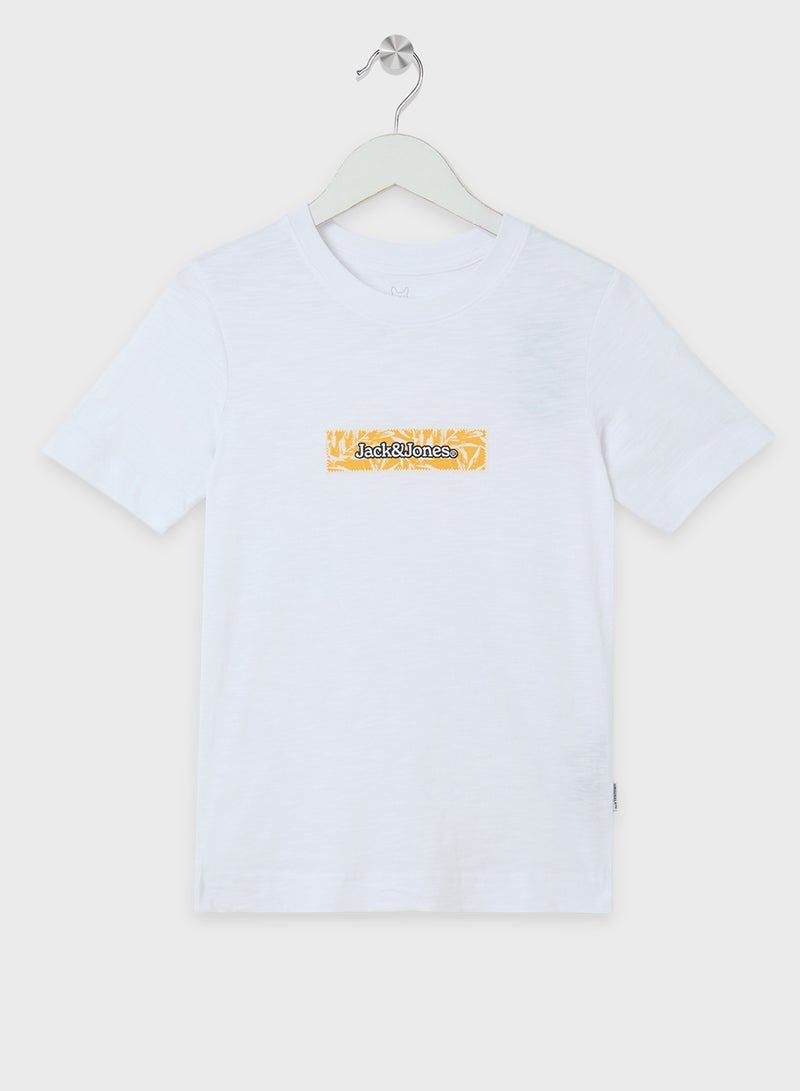Jack & Jones Junior Kids Logo Crew Neck T-Shirt - Image 1