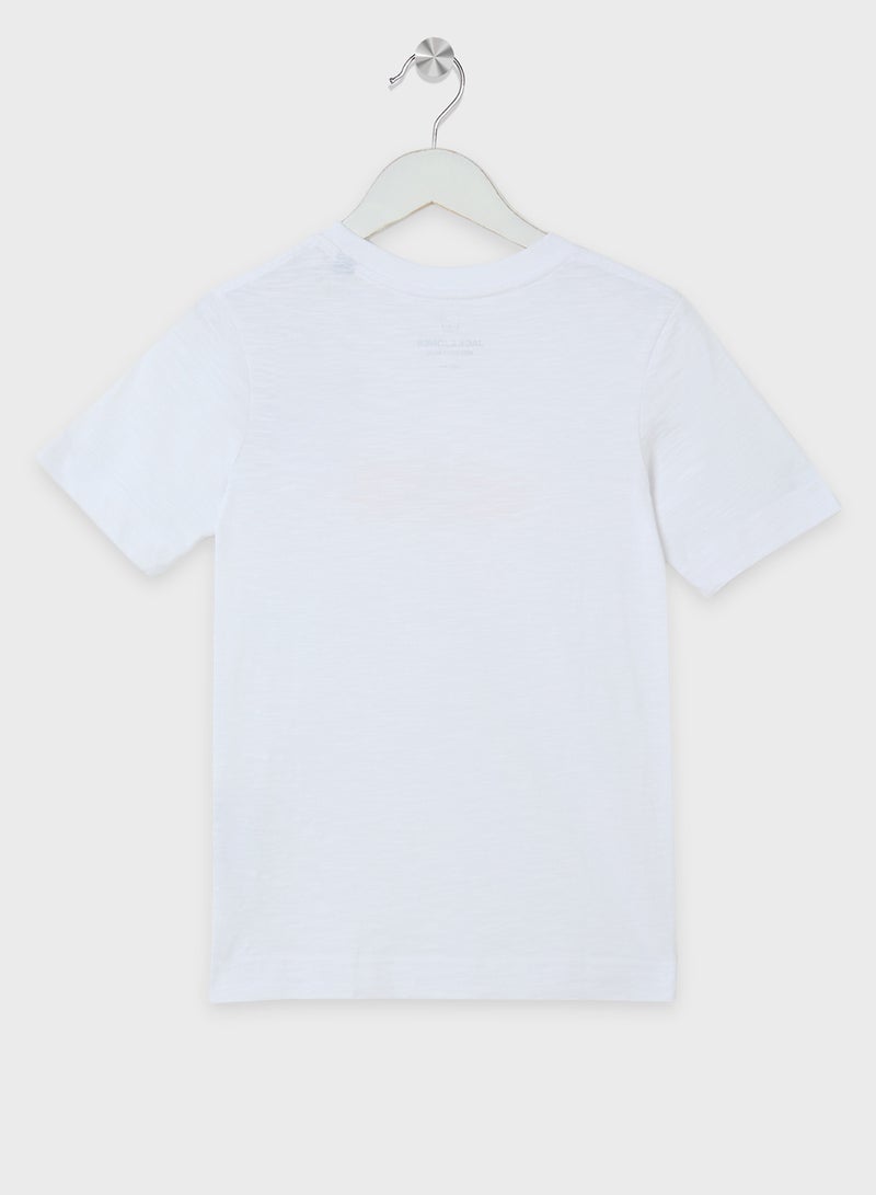 Jack & Jones Junior Kids Logo Crew Neck T-Shirt - Image 2