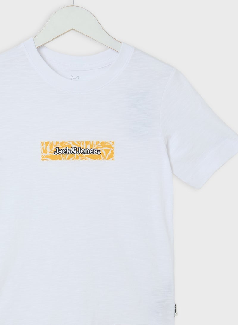 Jack & Jones Junior Kids Logo Crew Neck T-Shirt - Image 3