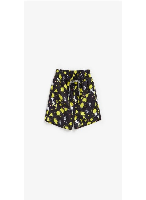Black Splat Board Shorts