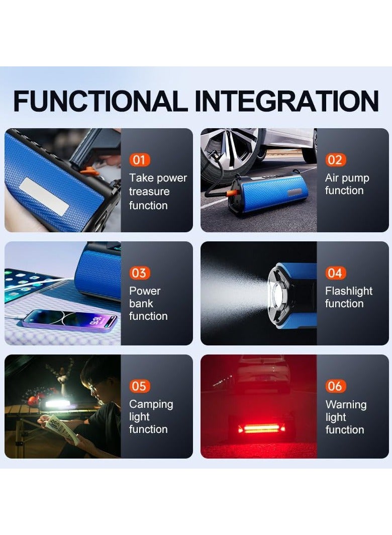 Generic 10000mAh Jump Starter with Air Pump, Digital Display, Portable Car Battery Booster and Tire Inflator, Multi-Function Emergency Tool  - Image 3
