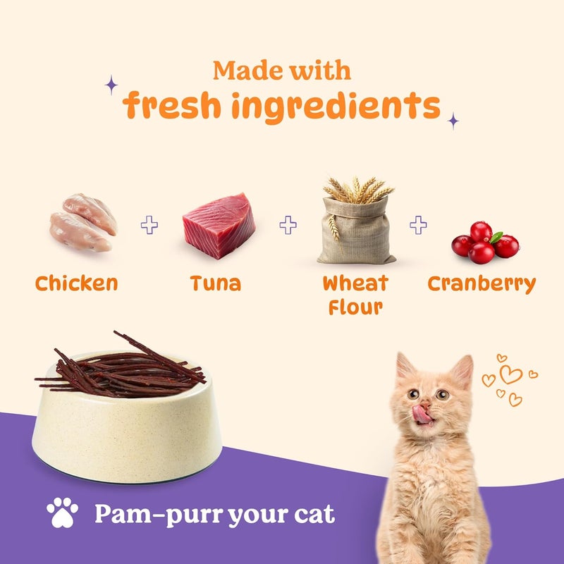 BASIL Purrfect Cat Dental Sticks | Tuna & Cranberry Treats for Adult Cats | Good for Oral Hygiene & Helps Control Hairballs, Supports Easy Digestion, and Promotes a Healthier Coat | 44g - Image 4