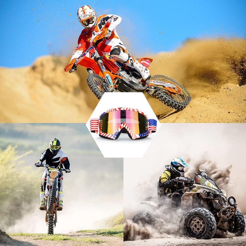 JAMIEWIN Motocross Motorcycle Goggles Riding Glasses Dirt Bike ATV Downhill goggles Mx Goggle Glasses for Youth Kids Men Women(C61) - Image 2