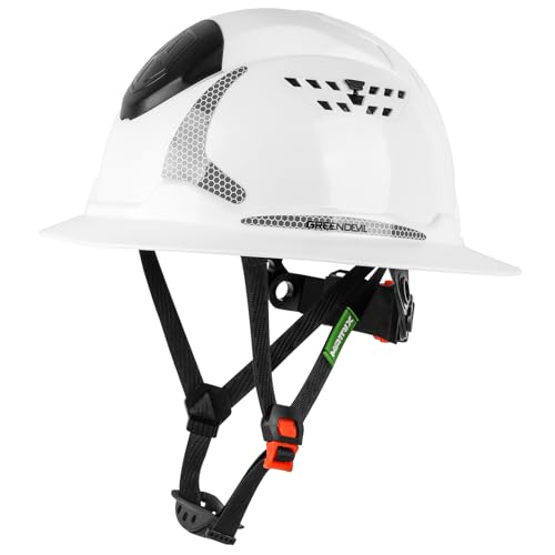 GREEN DEVIL Matrix Full Brim Hard Hat Vented Construction Safety Helmet OSHA Approved Cascos De Construccion Work Hardhat for MenWomen - Image 1