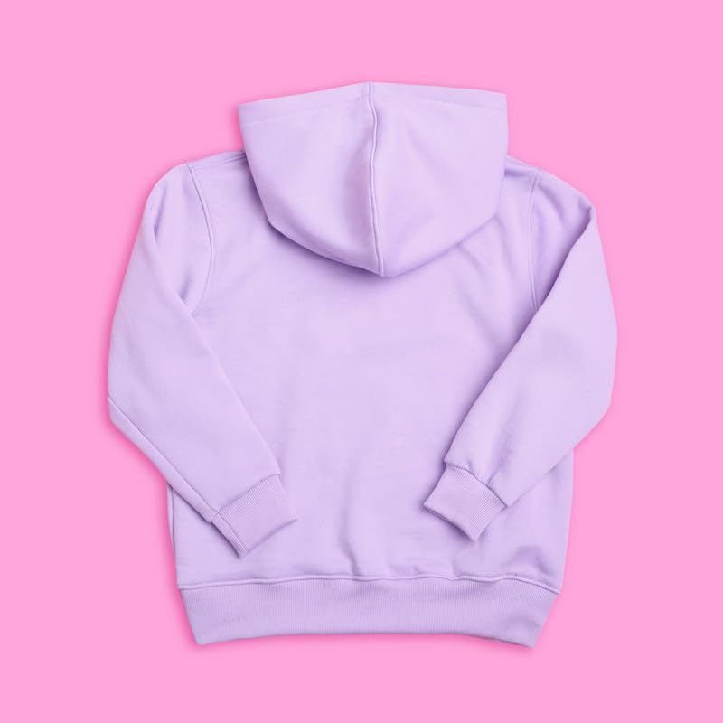 Nusyl Girl's Unicorn & Astronaut Printed Hoodies |Skin Friendly Full Sleeve Sweatshirt |Pullover Hooded Neck Sweatshirt |Girls Winter Hoodie Sweatshirts | Lilac - Image 2
