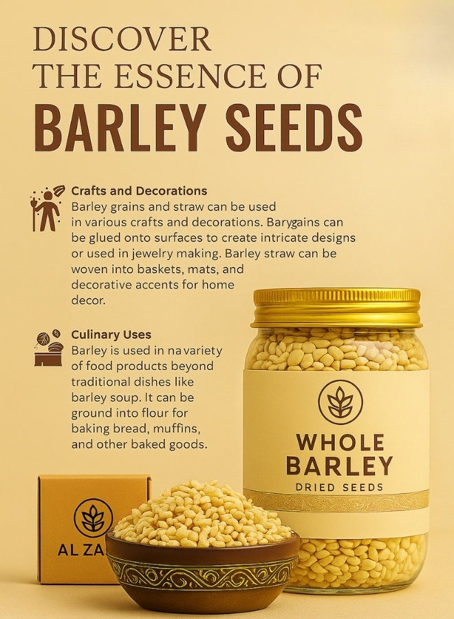 زهر بذور شعير الزهراء الكاملة المجففة - حبوب طبيعية غير معدلة وراثيًا للزراعة والطبخ والحرف اليدوية - عبوة قابلة لإعادة الإغلاق - 100 غرام - Image 3