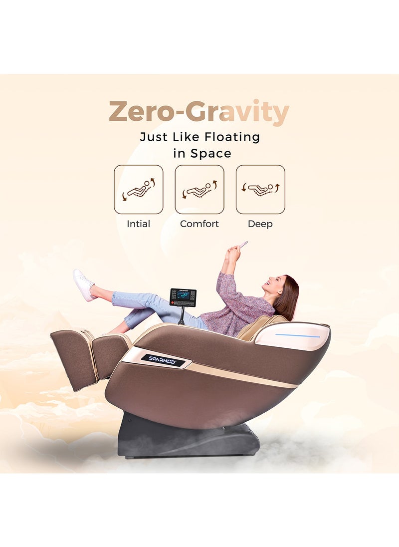 Sparnod Fitness Sparnod Fitness Deluxe Massage Chair Recliner: Experience Full-Body Massage with 5 Auto Programs, Zero Gravity, Built-in Heat, 16 Airbags, Hip & Seat Massage, Bluetooth Speakers  - Image 3