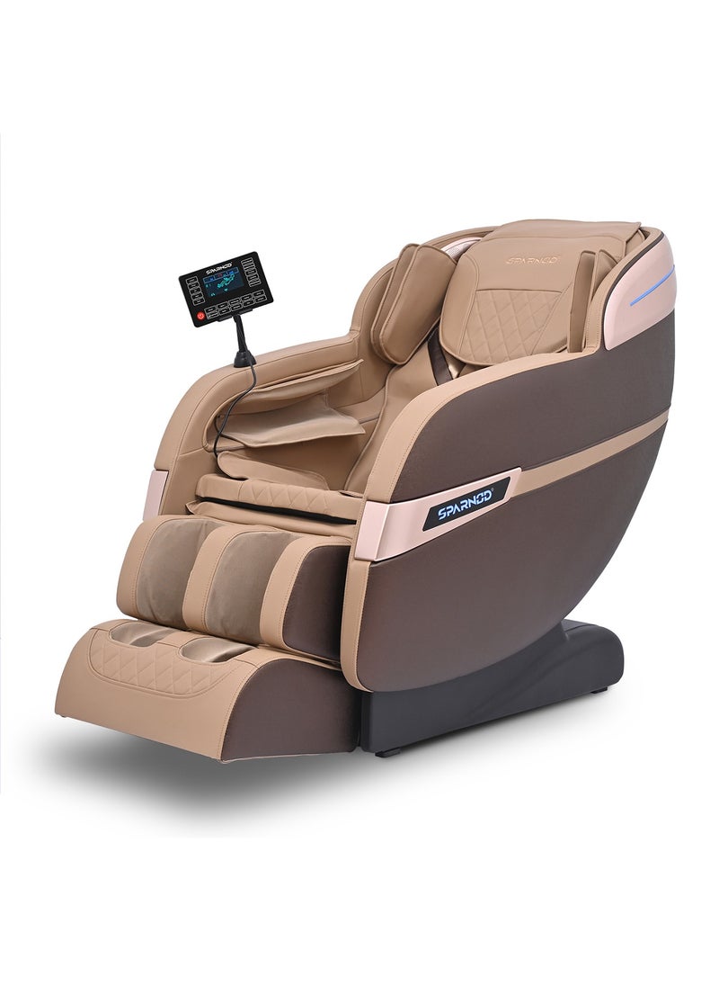 Sparnod Fitness Sparnod Fitness Deluxe Massage Chair Recliner: Experience Full-Body Massage with 5 Auto Programs, Zero Gravity, Built-in Heat, 16 Airbags, Hip & Seat Massage, Bluetooth Speakers  - Image 1