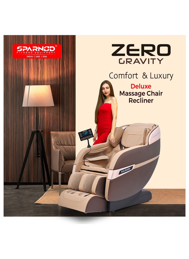 Sparnod Fitness Sparnod Fitness Deluxe Massage Chair Recliner: Experience Full-Body Massage with 5 Auto Programs, Zero Gravity, Built-in Heat, 16 Airbags, Hip & Seat Massage, Bluetooth Speakers  - Image 2