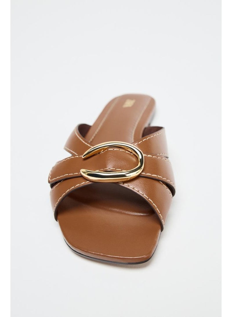 زارا صندل كروس أوفر بتفاصيل معدنية - Image 3