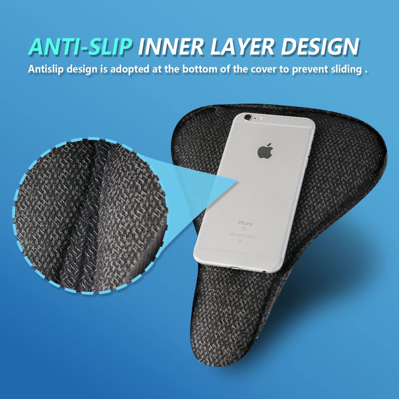 YLG Bike Seat Cover, Memory Foam & Gel Bike Seat Cushion Cover for Men & Women, Comfortable Bicycle Seat Cover for Peloton/Fixed/Cruiser/Indoor/Outdoor Bike seat with Waterproof Cover - Image 5