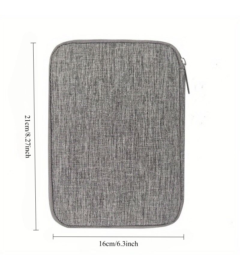 Black Electronic Cable Organizer Case Portable Tech Gear Pouch for Travel Office Essentials - Image 2