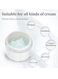 Mmmon 2 Pcs Airless Pump Jar Travel Cream Container Bottle Protable Lotion Push Down Pump Dispenser Airless Pump Bottles 1.7oz  - Image 2