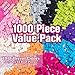 SCS Direct 1000 Pieces Friends Pastel Building Block Bricks 10 Colors 9 Shapes 54 Roof Pcs Compatible Tight Fit w Major Brands Activity for Creativity School Projects Kids Easter Basket Stuffer Gift - Image 3