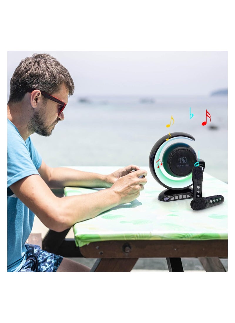 Generic Portable Bluetooth Speakers With Two Wireless Microphone Outdoor Speaker For parties  - Image 3