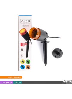 ACK Orange Color PC Staked Grass Fixture with GU10 Socket  - Image 2