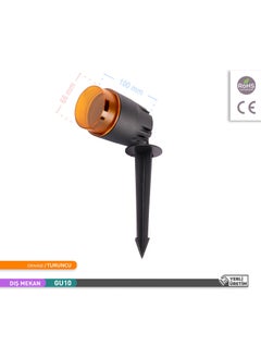 ACK Orange Color PC Staked Grass Fixture with GU10 Socket  - Image 4