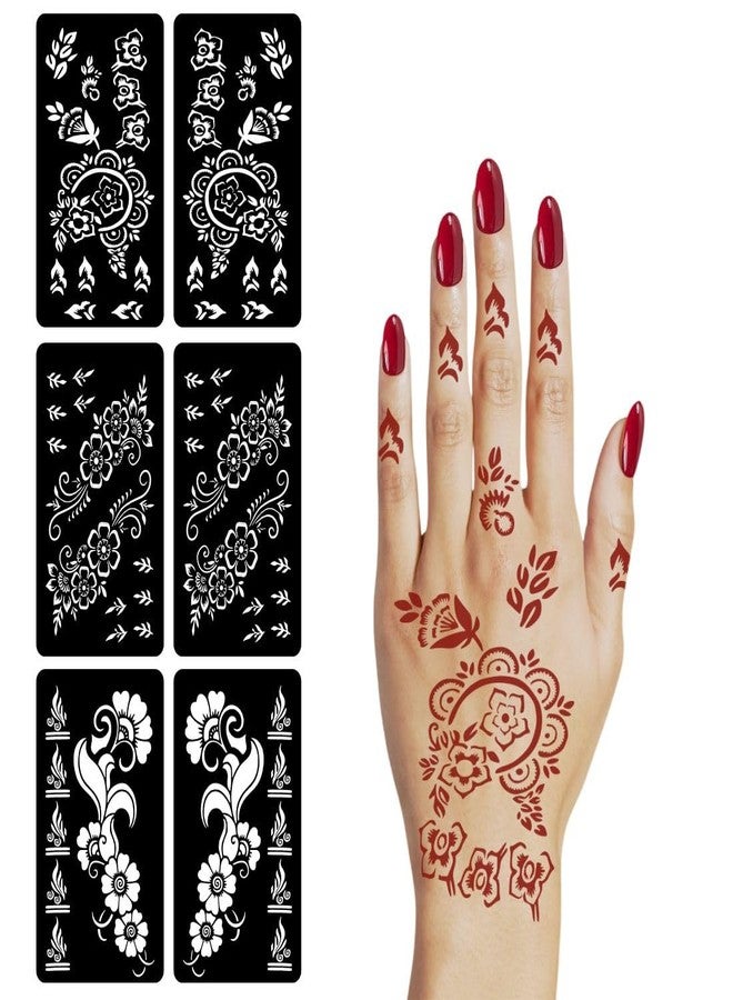 VANVATI Beautifully Designed Combo Mehndi Stencil Sticker for Day Celebrations Family Parties and Functions - Image 2