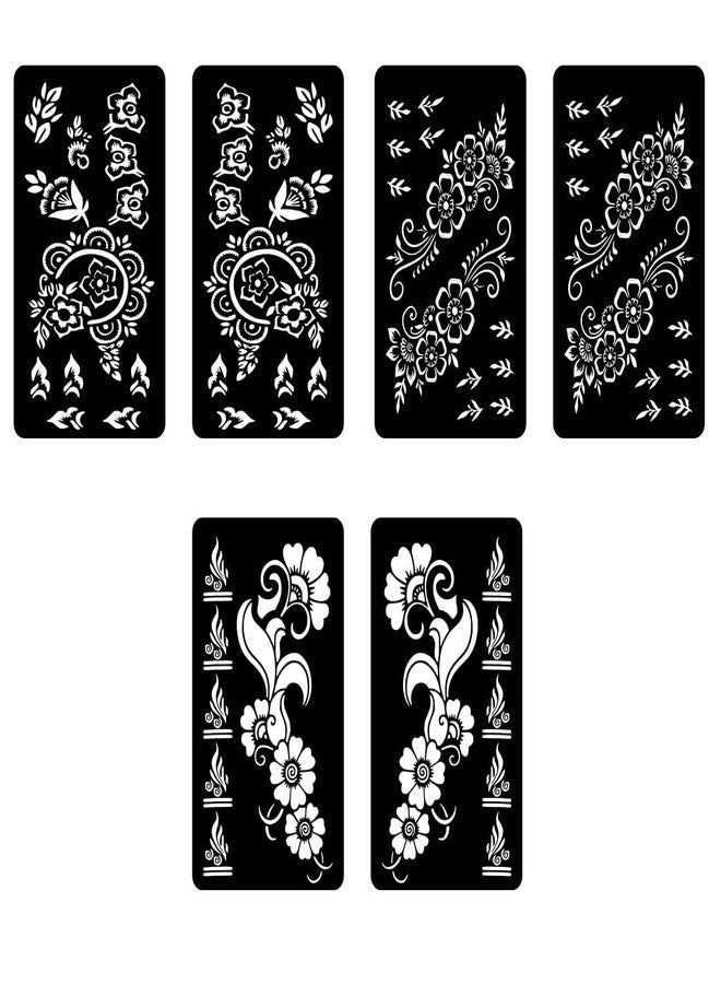 VANVATI Beautifully Designed Combo Mehndi Stencil Sticker for Day Celebrations Family Parties and Functions - Image 3