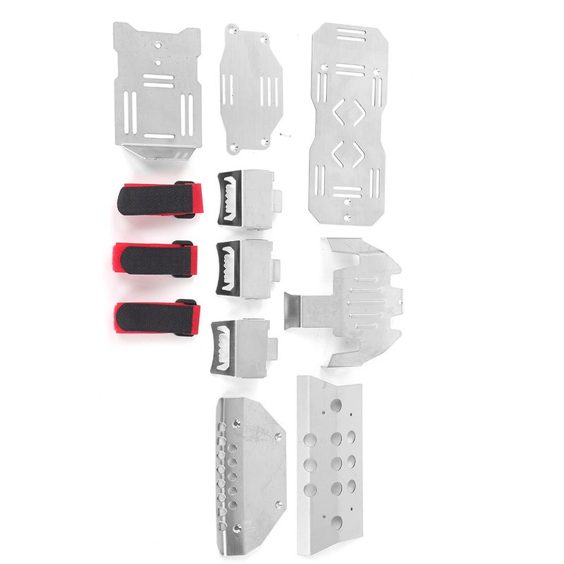 لوح حماية مفرغ من الفولاذ المقاوم للصدأ مناسب لنموذج سيارة ركاب سي آر 1/10 TRAXXAS TRX‑6 G63 6X6 - Image 5