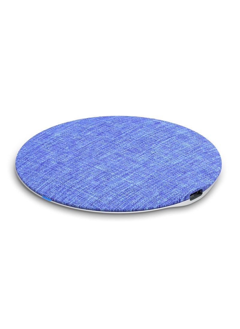 budi Denim Material Sleek 15W Qi Wireless Fast Charger  - Image 4