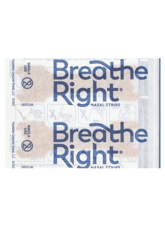 Breathe Right Breathe Right, Nasal Strips, Large, Tan, 30 Strips  - Image 3