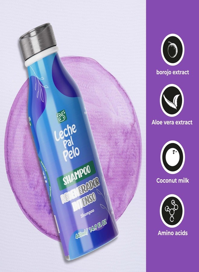 Leche Pal Pelo Intense Regenerating Shampoo, 14.9 fl oz, For Dry, Damaged Hair | Amino Acid Formula for Strength and Softness - Image 3