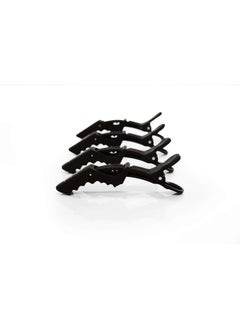 Rubberized Jumbo Croc Clips 4 Pack, Rubberized Finish Croc Clips To Prevent Slippage, Stain Resistant, Ergonomic Grip, Doublehinged Design, 5.3" Long