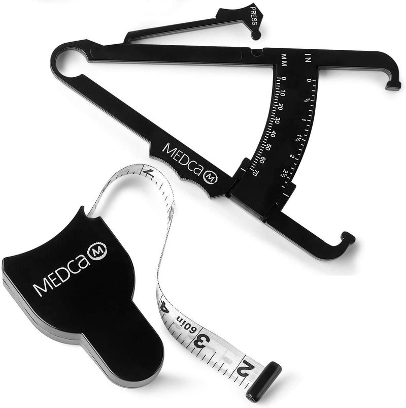 MEDca Body Fat Caliper and Measuring Tape for Body Skin Fold Body Fat Analyzer and BMI Measurement Tool by MEDca - Image 1