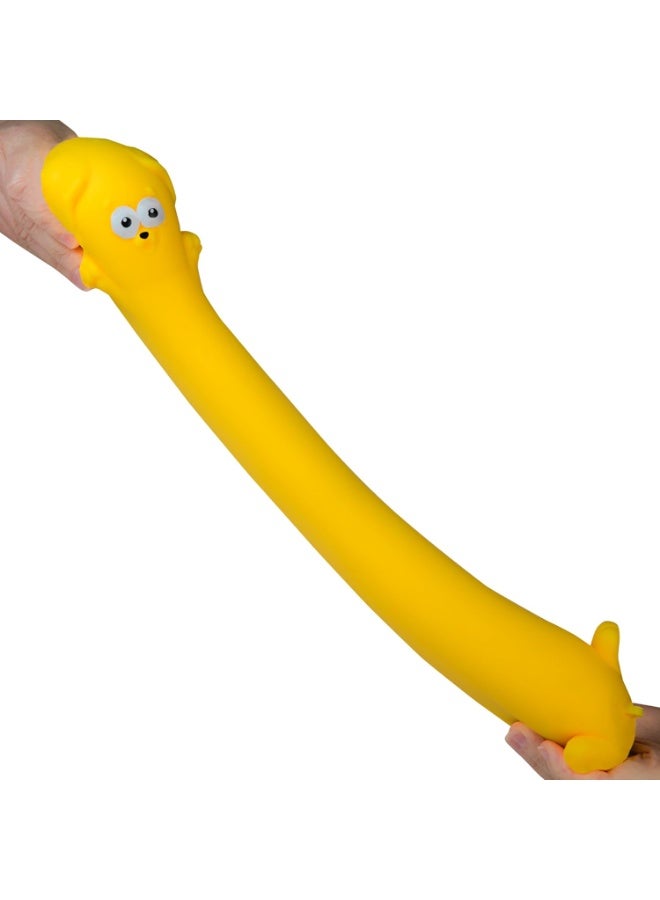 ORB Easy Sqweezy Giant Stretchy Dog Toy, Stretchable Up to 5 Feet, Jumbo Yellow Squishy Puppy, Stress Relief Squeeze Sensory Fidget Toy for Kids & Adults - Image 2