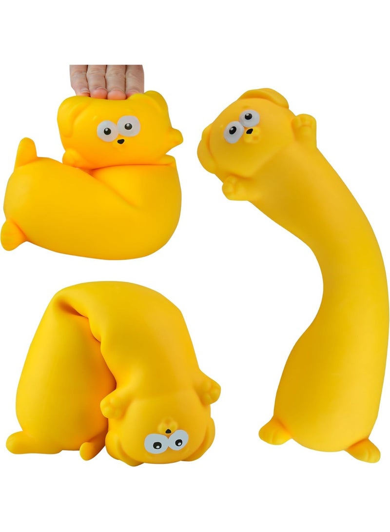 ORB Easy Sqweezy Giant Stretchy Dog Toy, Stretchable Up to 5 Feet, Jumbo Yellow Squishy Puppy, Stress Relief Squeeze Sensory Fidget Toy for Kids & Adults - Image 1