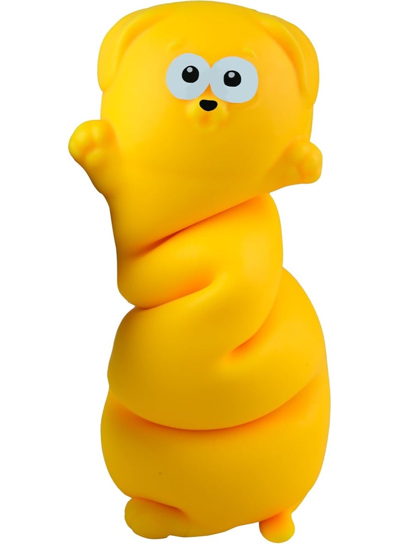 ORB Easy Sqweezy Giant Stretchy Dog Toy, Stretchable Up to 5 Feet, Jumbo Yellow Squishy Puppy, Stress Relief Squeeze Sensory Fidget Toy for Kids & Adults - Image 4