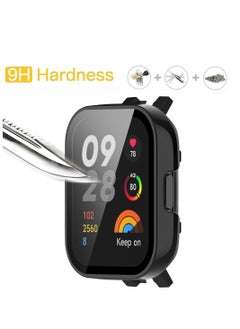 KASTWAVE 2 Pcs Case With Tempered Glass Screen Protector Compatible for Xiaomi Redmi Watch 3, 9H Hardness All-round Protective Cover Ultra-thin Protective PC Case Cover for, Black and Transparent  - Image 4