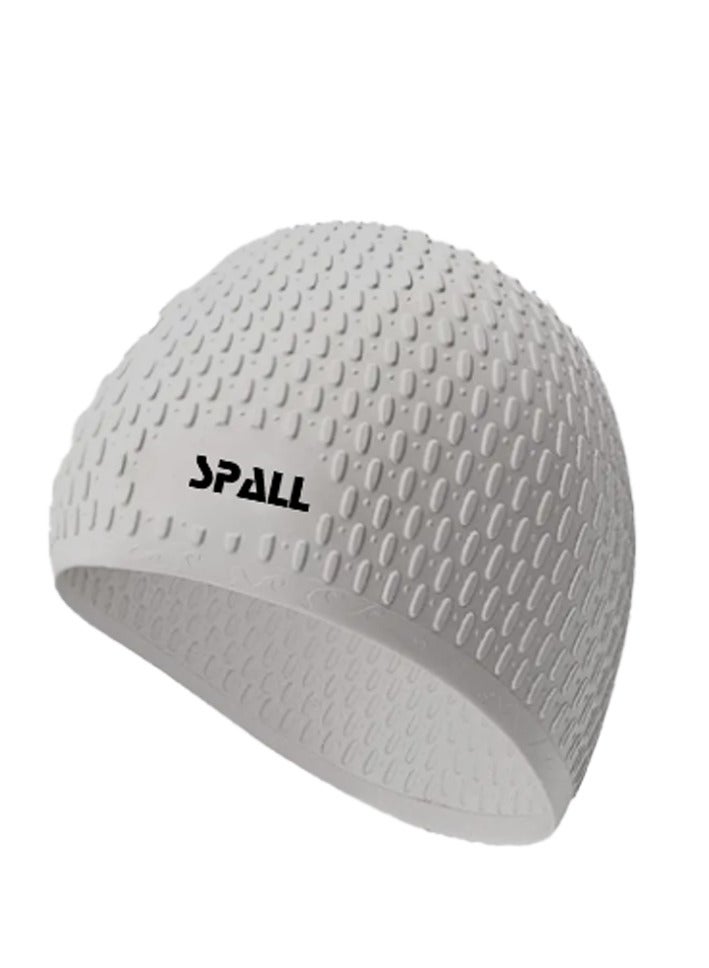 Spall Swimming Cap Comfortable Rubber Swim Bubble Cap Waterproof High Elastic For Long Short And Curly Hair Braids Silicone Shower Hat Keep Hairstyle - Image 1