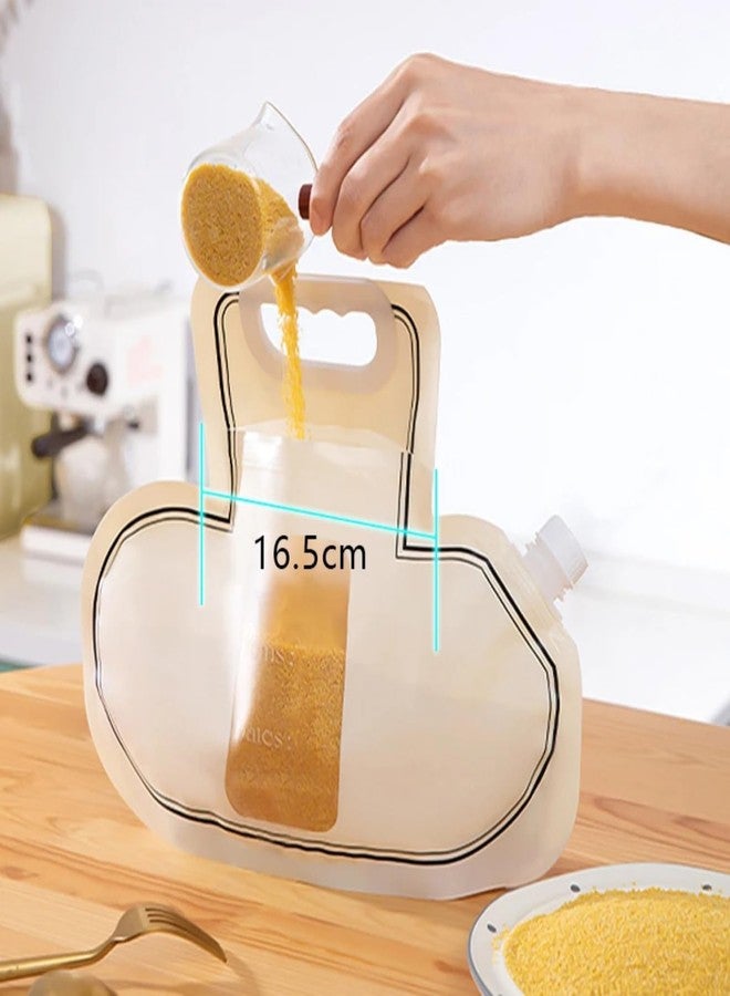 TUPERMAR Portable Storage Bag Grain Kitchen Storage Bags with Cap Handle Diameter Good Airtight Sealing Rice Wheat Beans Pulses Food Storage Basket Space Saving Moisture Proof - Image 3